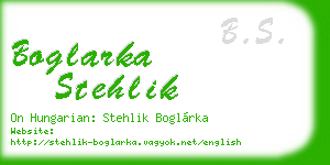 boglarka stehlik business card